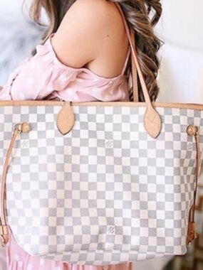 Louis Vuitton Damier Azur Neverfull with COA